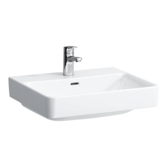 Praustuvas Laufen PRO S 550x465x95 mm, su 1 anga maišytuvui viduryje, spalva - balta LCC (LAUFEN Clean Coat) 